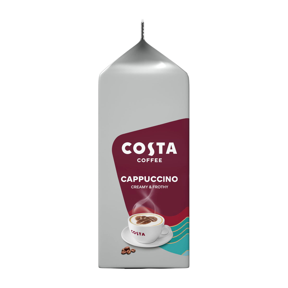 Costa Cappuccino cup with velvety foam for café-style indulgence at home