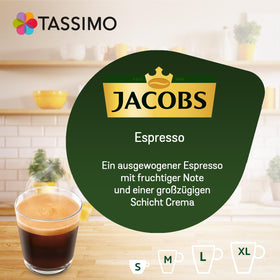 Tassimo Jacobs Espresso T-Discs stack for quick brewing