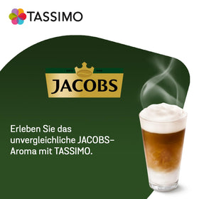 Packaging image of Tassimo Jacobs Latte Macchiato Caramel 5-pack.