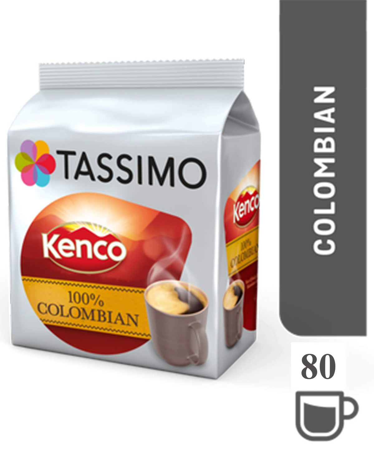 Coffee cup brewed with Tassimo Kenco Colombian T-Discs for cafe-style moments at home