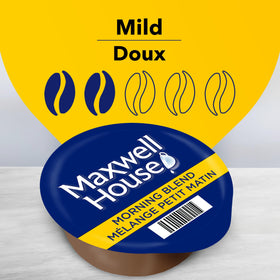 Back of the Tassimo Maxwell House Morning Blend box showing contents and packaging details