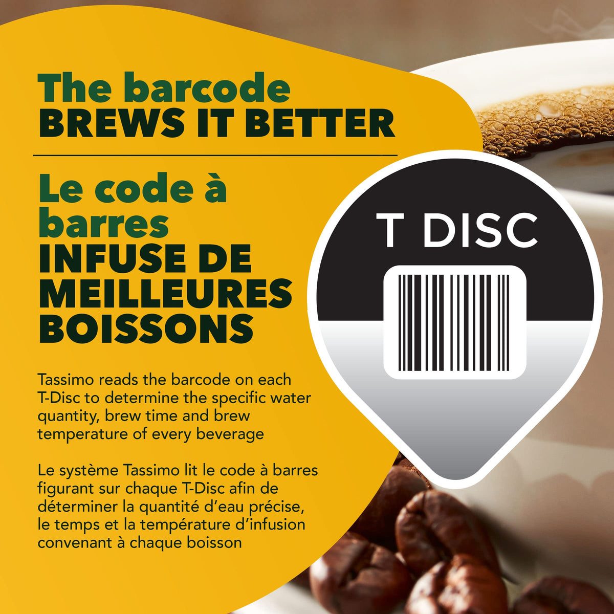 Tassimo Nabob Breakfast Blend in a Tassimo machine brewing.