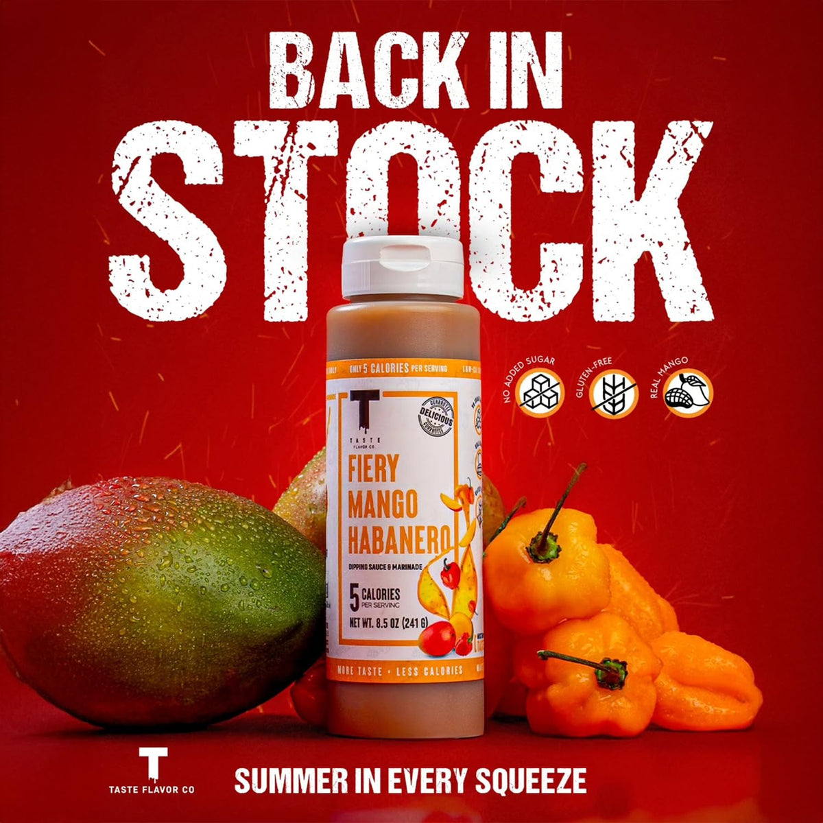 Taste Flavor Co Fiery Mango Habanero sauce gloss ready to elevate meals