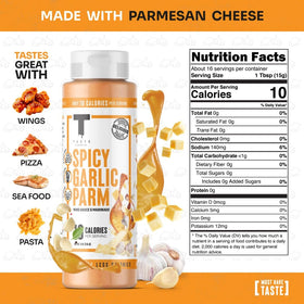 Taste Flavor Co. spicy-garlic-parm-dipping-jar ideal for dipping veggies or wings.