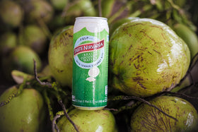 Taste Nirvana bottle packaging natural label—premium coconut water experience.