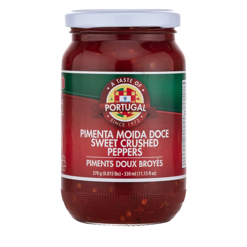 Taste of Portugal Sweet Pepper Paste jar ready for bold grilled dishes.