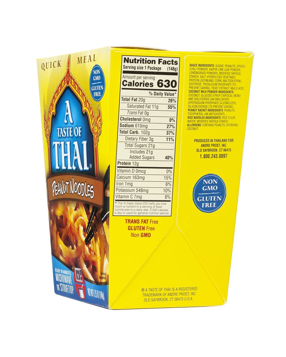 A Taste of Thai noodles in microwave setup for quick, restaurant-style flavor at home.