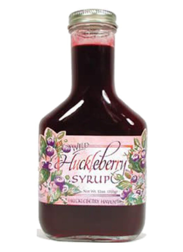 Taste the Wilderness Wild Huckleberry Syrup bottle pour enhances breakfast and desserts.