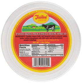 Tastee Jamaican Cheese block, 17.6 oz, ideal for sandwiches and melts.
