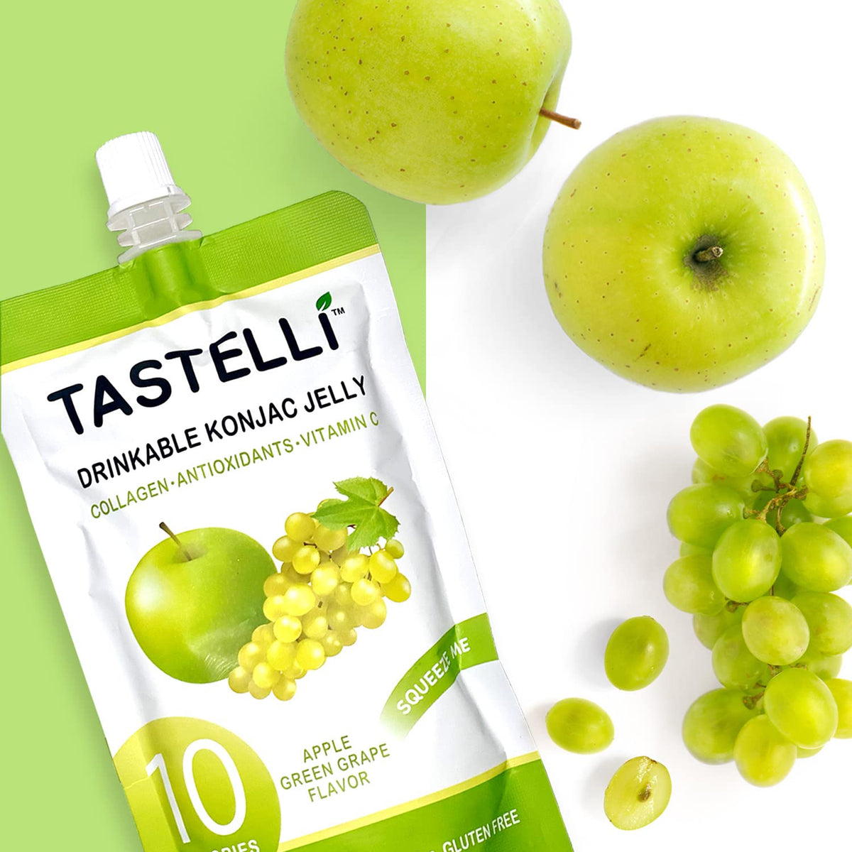 Close-up of Tastelli Konjac Jelly texture to show plant-based fiber and satisfying bite.