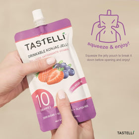 Tastelli Konjac Jelly Double Berry Pack — satisfying plant-fiber snack for between meals.