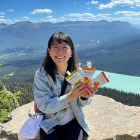 Tastelli Konjac Jelly Drink Pouches On-The-Go — ideal travel snack in squeeze pouches.
