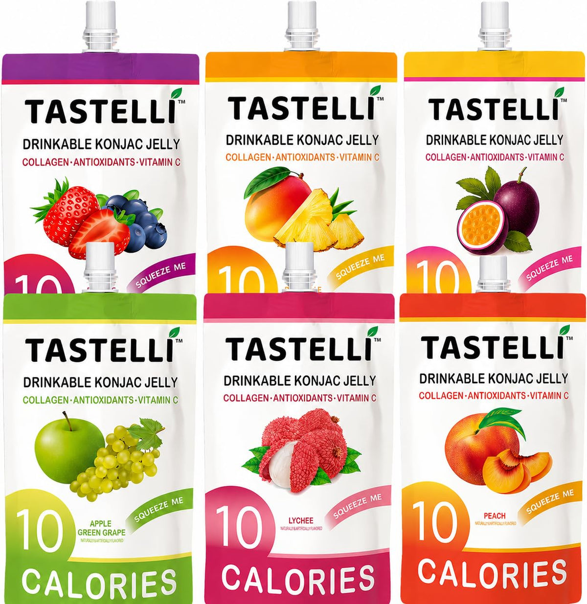 Tastelli Konjac Jelly Lychee Pack — low-calorie vegan snack option.