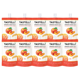 Tastelli Peach Konjac Jelly on-the-go snack offers a sugar-free treat during travel