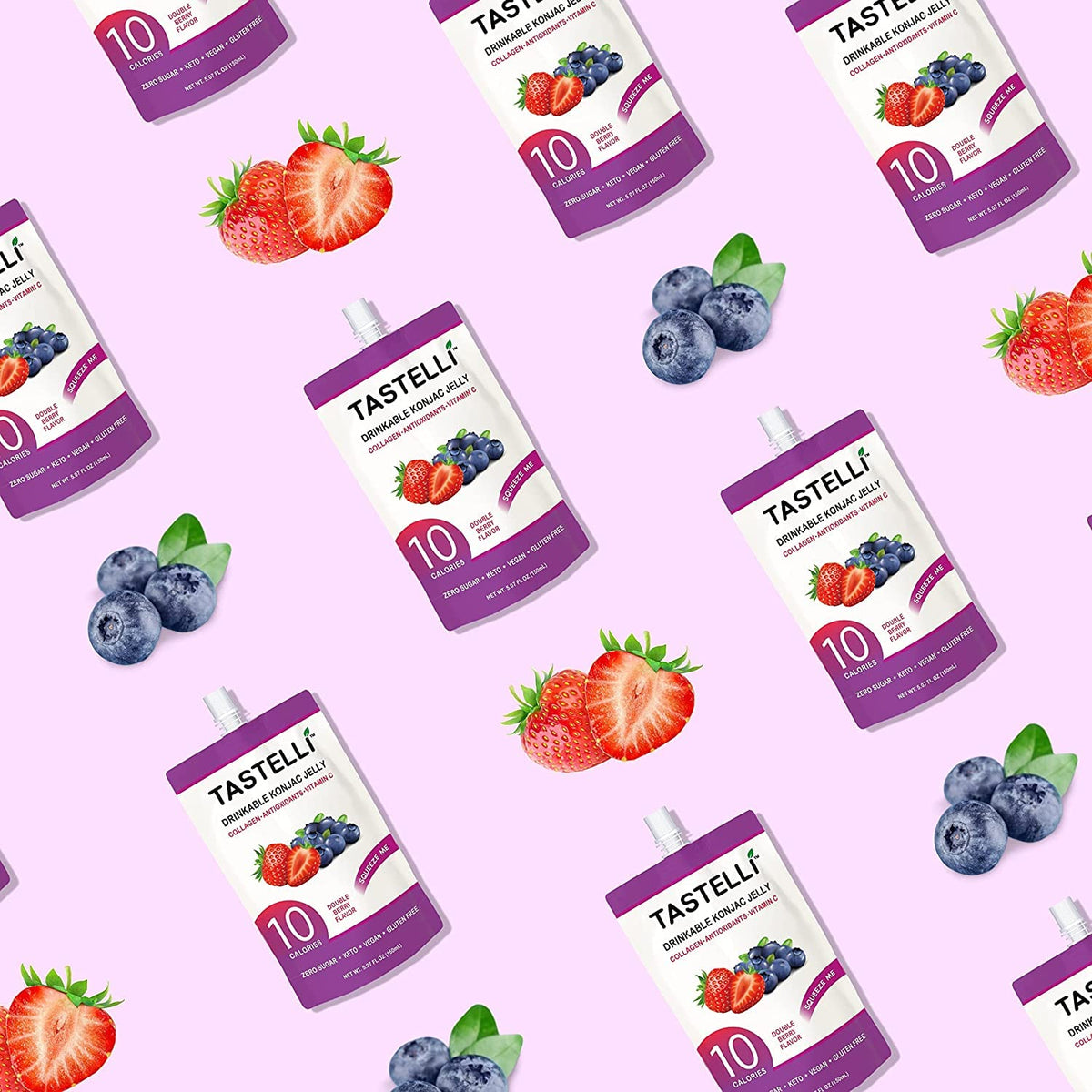 Tastelli Konjac Jelly Vitamin C panel underscores antioxidant support for daily wellness.