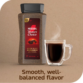 Taster's Choice House Blend scoop demonstrates easy measuring for consistency.