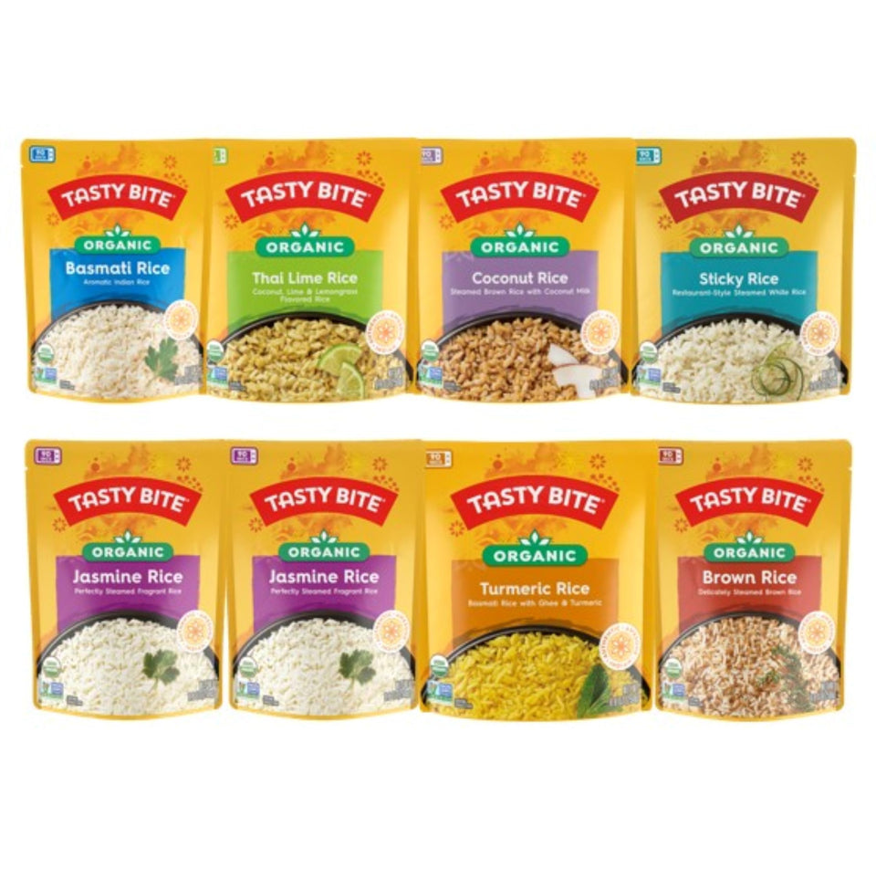 TASTY BITE Basmati rice pouch, fluffy grains, ready in minutes for easy weeknights
