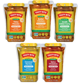 Tasty Bite Butter Chicken Sauce bottle showcasing rich, ready-to-heat flavor.