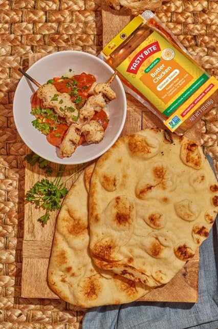 TASTY BITE Butter Chicken sauce for stovetop prep with vegetables.