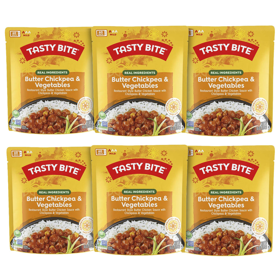 Tasty Bite Butter Chickpea & Vegetables pack for quick meals