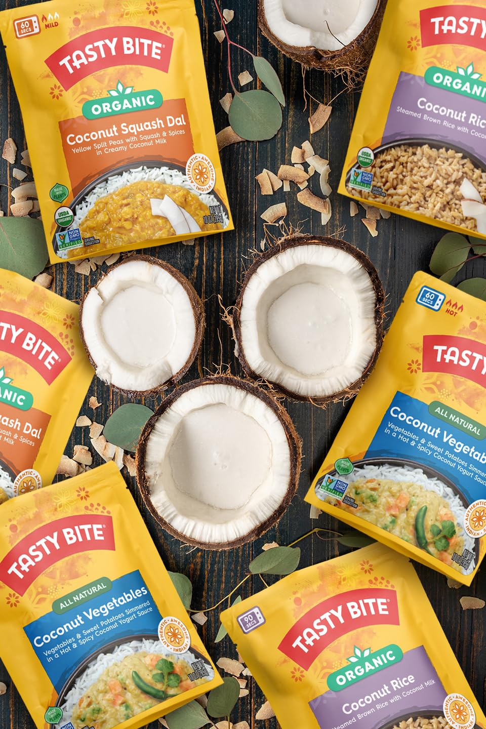 TASTY BITE Coconut rice pouch, tropical aroma and creamy sweetness in minutes