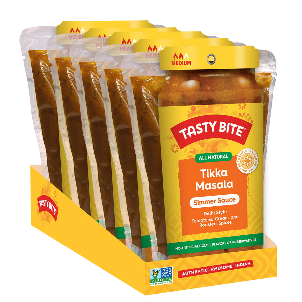 Tasty Bite Delhi Style Tikka Masala pouch for quick, ready-to-heat Indian flavor.