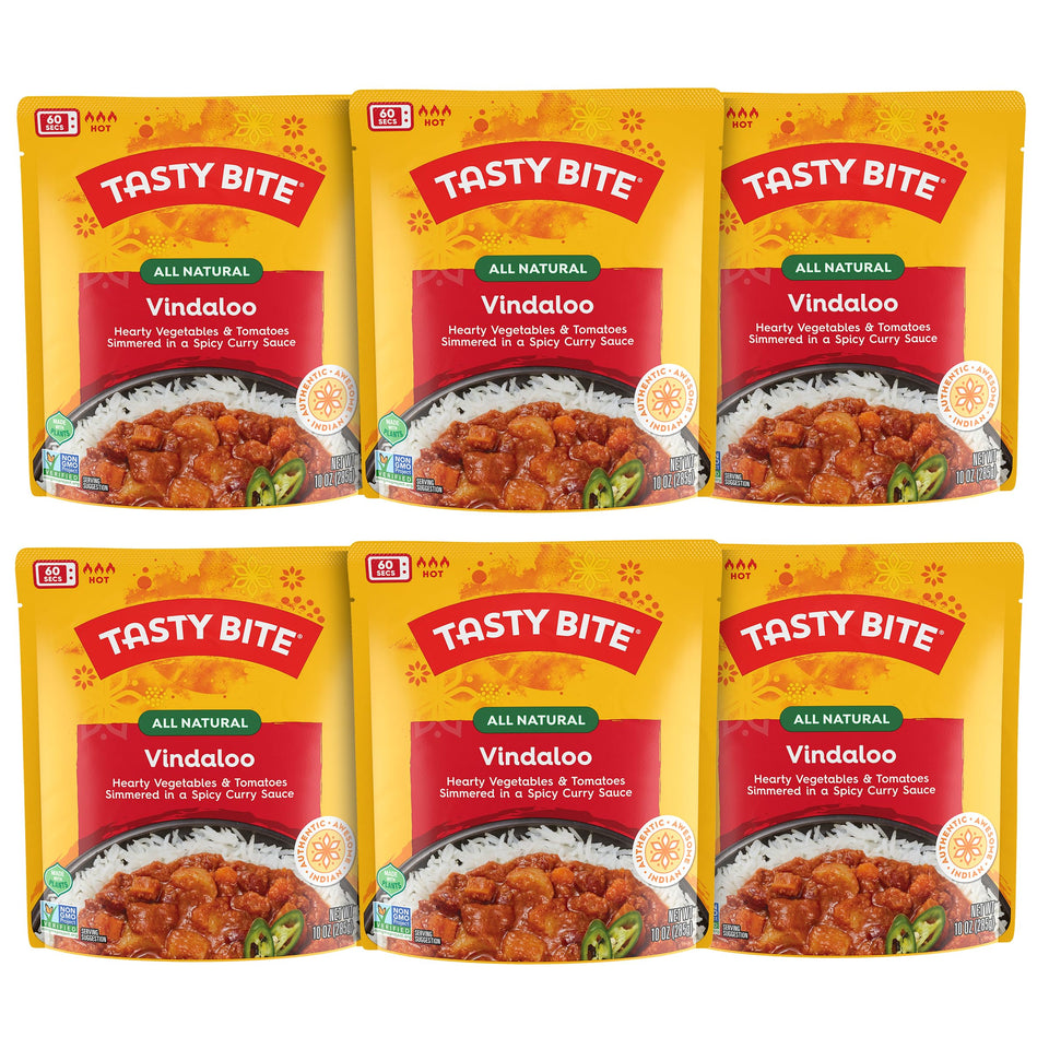 TASTY BITE hot spicy Vindaloo bowl ready to heat for a quick meal