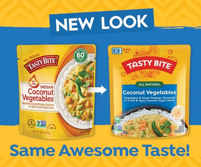 Tasty Bite Indian flavors with spices and vegetables for authentic taste.