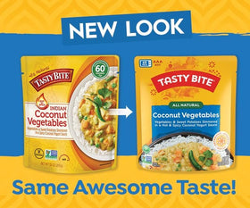 Tasty Bite Indian flavors with spices and vegetables for authentic taste.