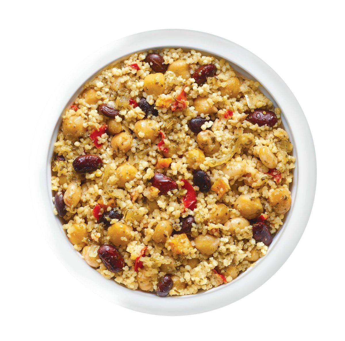 Tasty Bite Mediterranean Protein Bowl serving idea for office lunches.
