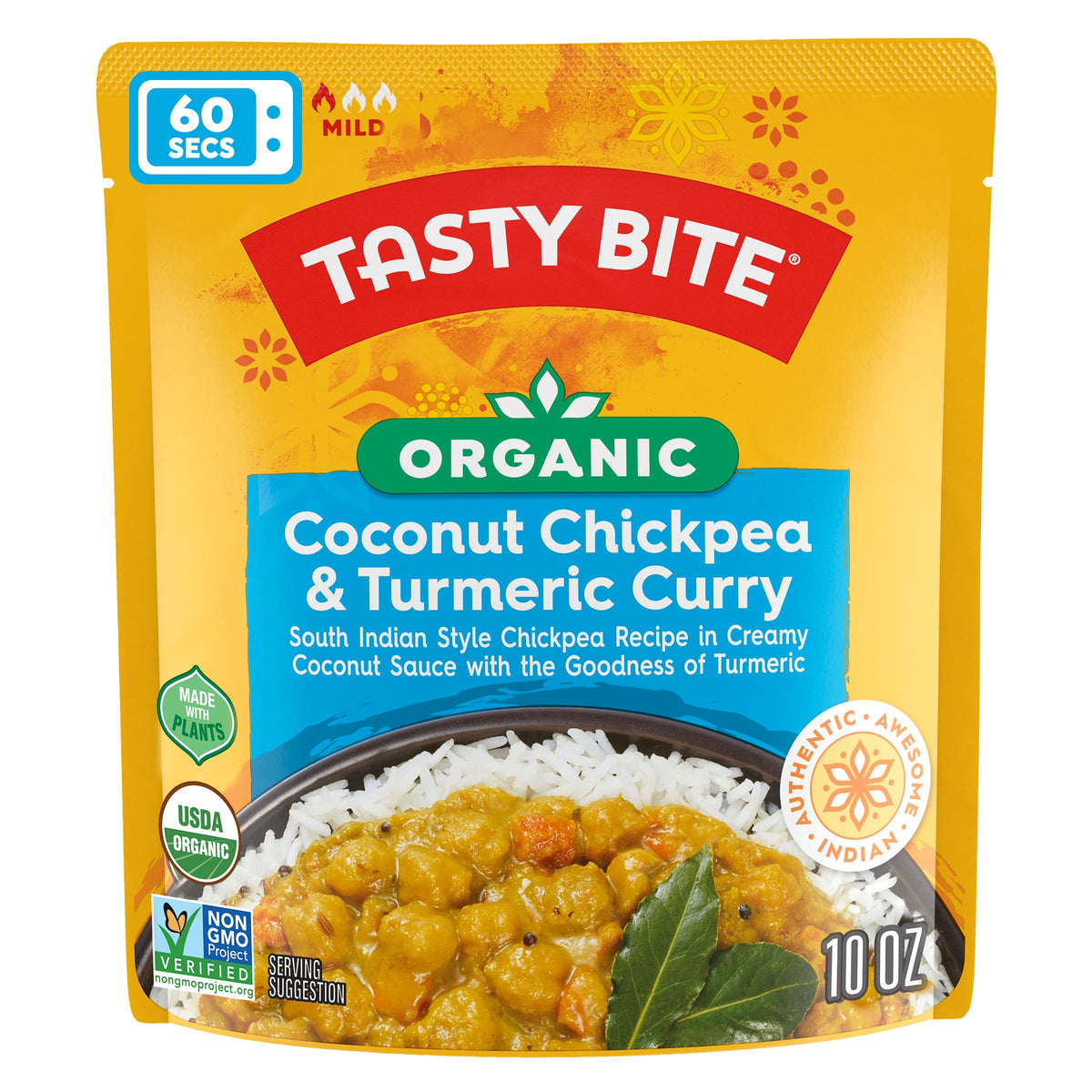 Tasty Bite microwave ready curry ready in 60 seconds for busy days