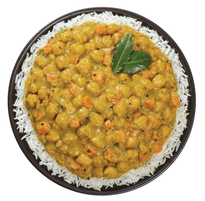 Tasty Bite curry with chickpeas and carrots in coconut sauce