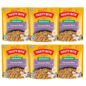 TASTY BITE Organic Coconut Rice pack of 6 ready-to-eat meals