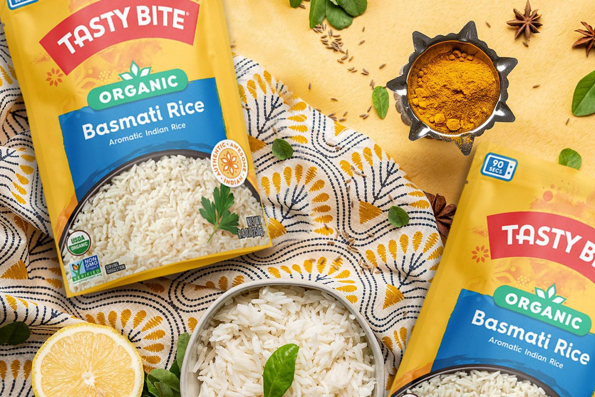 TASTY BITE Sticky rice pouch, soft and chewy, ideal for bowls and Asian-inspired plates