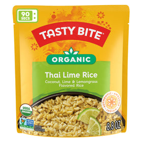Tasty Bite Thai Lime Rice fragrant coconut lemongrass notes steaming.