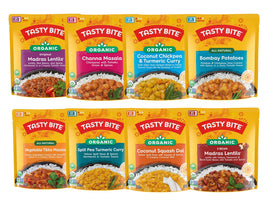 TASTY BITE Variety Pack with Madras Lentils in a bowl, ready in minutes.