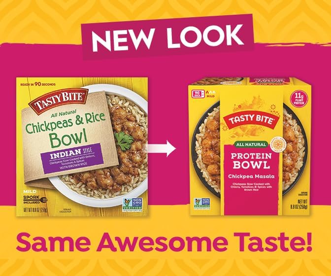 TASTY BITE vegan entrée with no artificial colors or preservatives