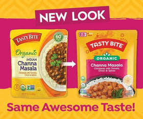 TASTY BITE Organic Channa Masala is gluten-free and plant-based dinner choice.