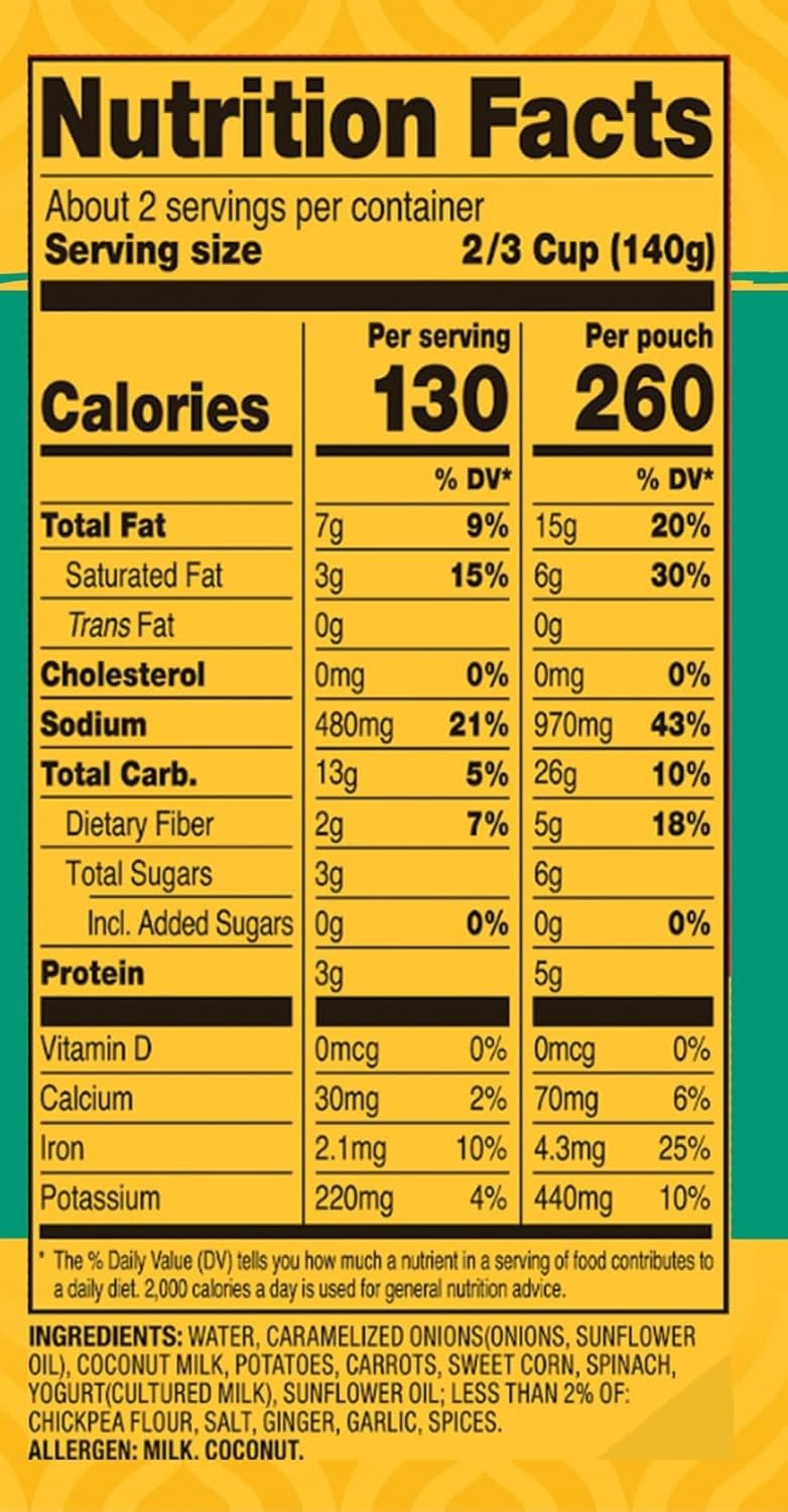 Tasty Bite Vegetable Korma ready-to-eat image highlights microwave-ready convenience