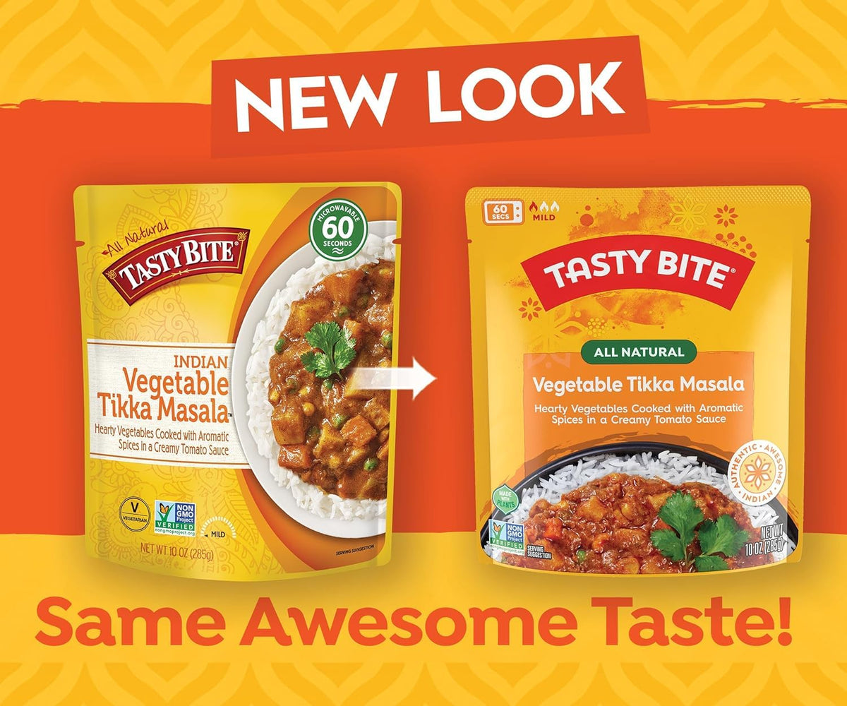 Tasty Bite Vegetable Tikka Masala with vegetable medley and cashews