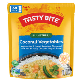 Tasty Bite vegetarian coconut yogurt sauce entree for plant-based meals.