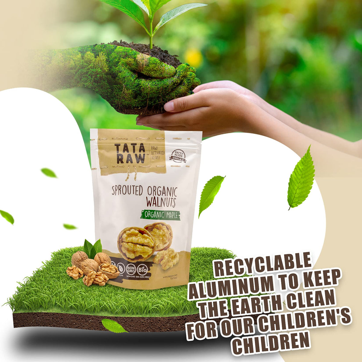 TATA RAW walnuts soaking process image illustrating improved digestibility and nutrient readiness