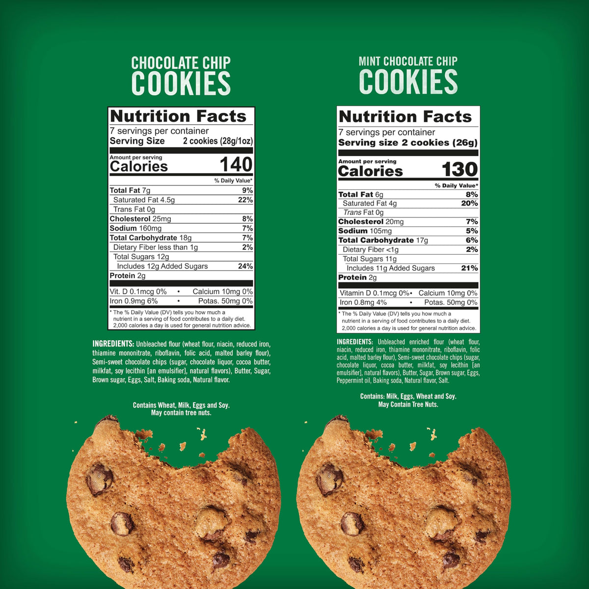 Tate's Bake Shop Mint Chocolate Chip and Chocolate Chip cookies for party-friendly snacking.