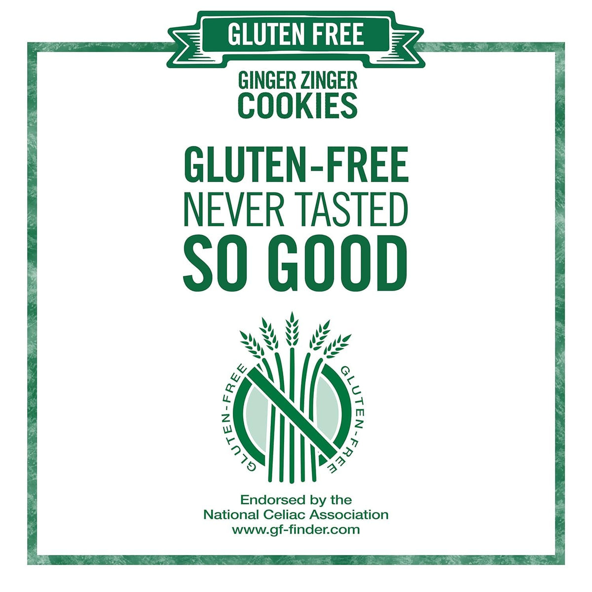 Tate's Bake Shop Ginger Zinger cookies bite reveals zesty zing.