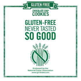 Gluten free party tray ready cookies on a serving platter.