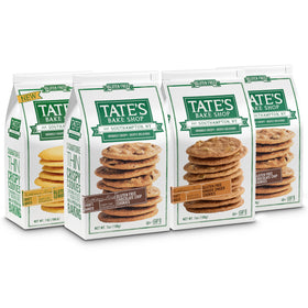 Tate's Bake Shop gluten free lemon cookies on plate showing bright citrus flavor