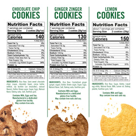 Tate's Bake Shop gluten free cookies on countertop in resealable bag