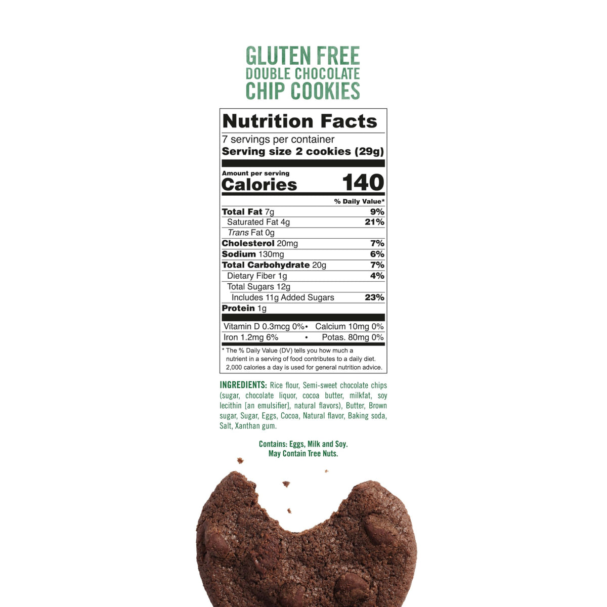 Close-up of Tate's gluten-free cookies with chips and rich texture.