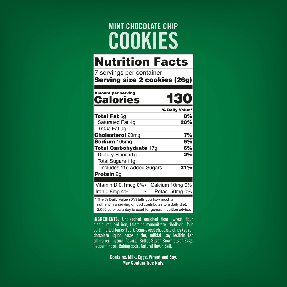 Ice cream sandwich idea with Tate's cookies and mint flavor.