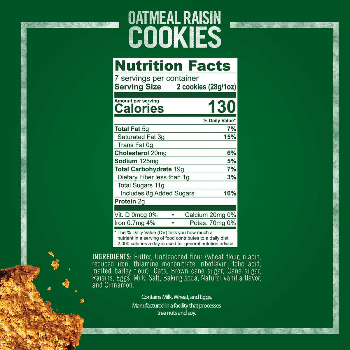 Tates Bake Shop Oatmeal Raisin Cookies kosher-certified option for snack time.